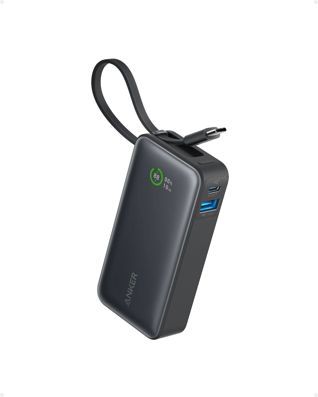 Anker Nano Power Bank (30W, Built-In USB-C Cable) - A1259